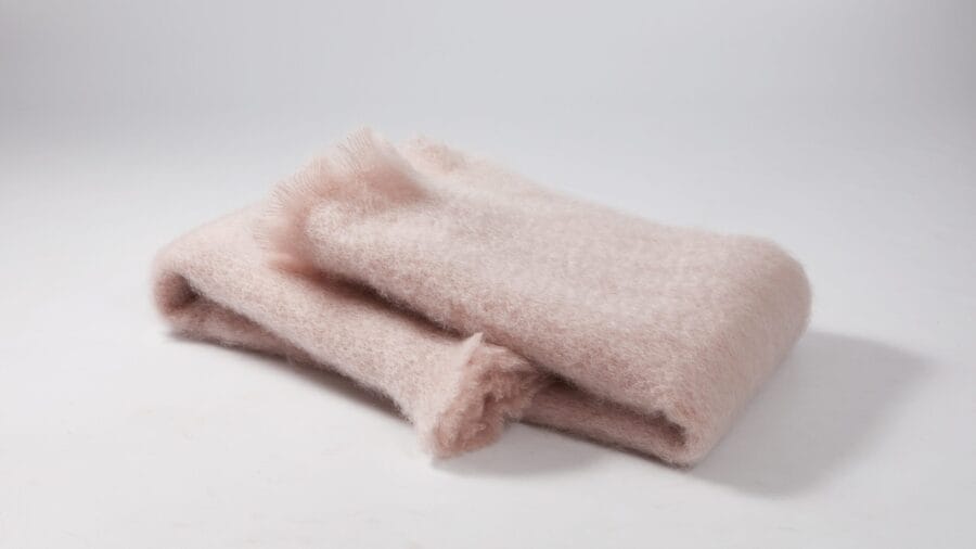 Pläd Mohair Light Pink
