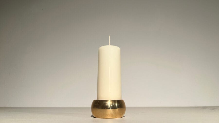 Blockljus Elfenben Klarlack 4 cm