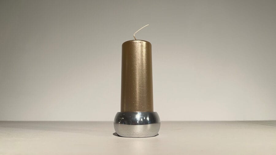 Blockljus GuldSilver metallic 4 cm
